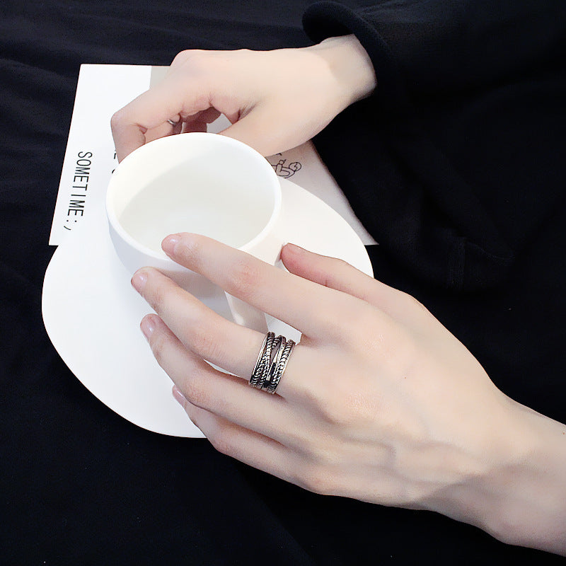 Unisex Adjustable Alloy Ring Geometric Vintage Knuckle Band Fashion Ring Gift For All Occasions Everyday Wear Casual