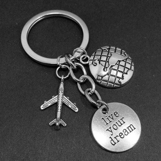Airplane Keychain Zinc Alloy Travel Key Ring Durable Pilot Dream Accessory for Passports and Travel Essentials Daily