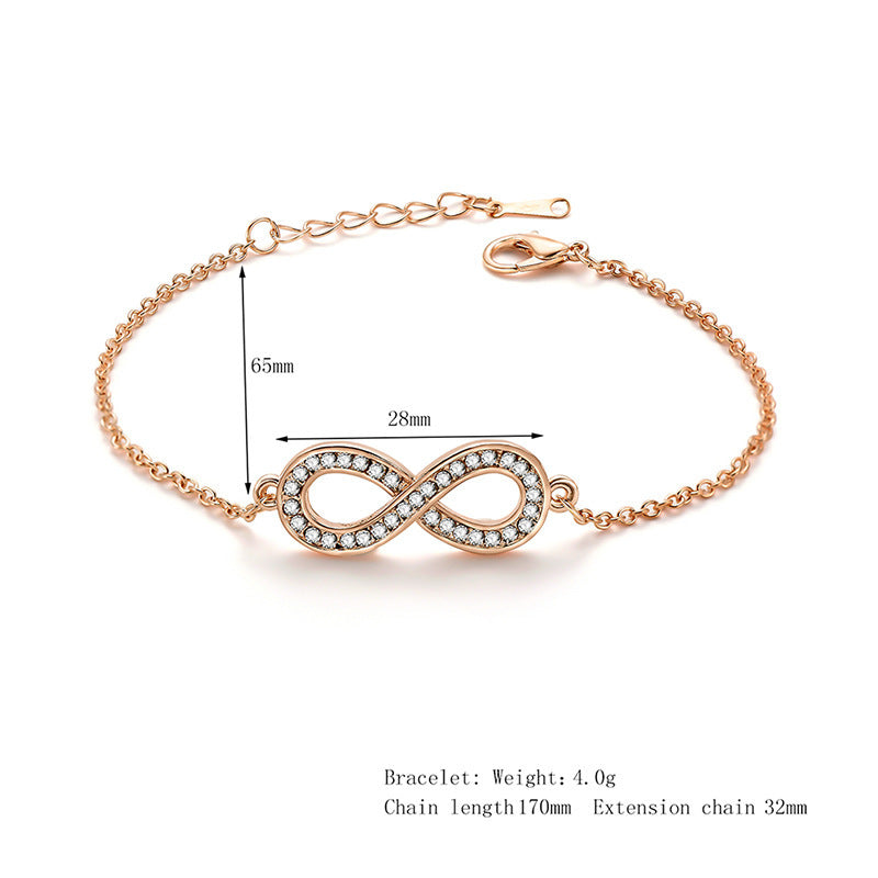 Womens Alloy Bracelet With Crystals Gems Electroplated Finish Fashion Jewelry Charm Bangle Elegant Decorations