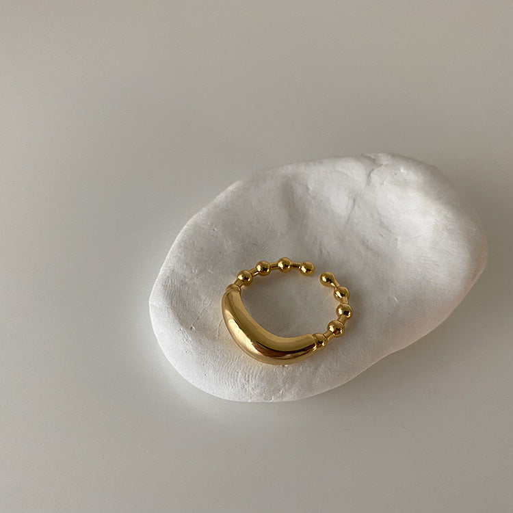 Adjustable Heart Ring Geometric Irregular Element Jewelry