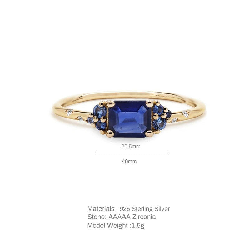 Gold Plated Geometric Cluster Ring For Women Silver Base Electroplated Intricate Design Fashion Jewelry Wear Everyday