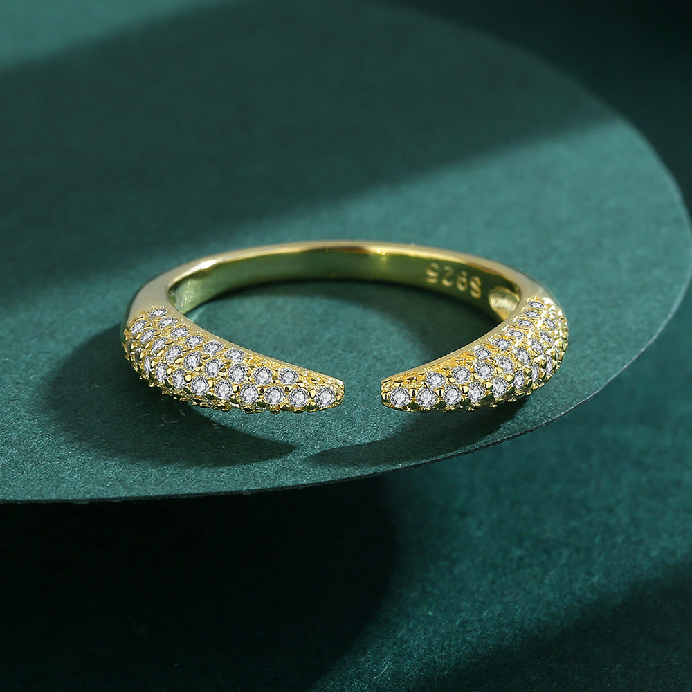 Sterling Silver Adjustable Ring Geometric Round And Square Design For Women Girls Elegant Everyday Jewelry Now