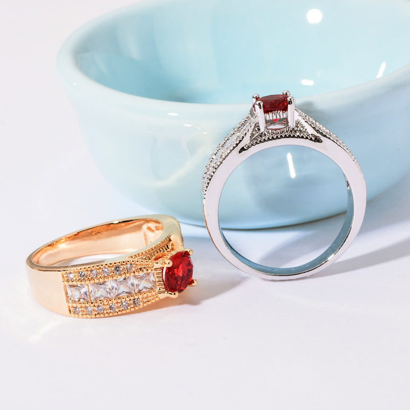 Copper Geometric Womens Ring In Platinum And Champagne Gold Finishes For Everyday Style And Trend For All Occasions