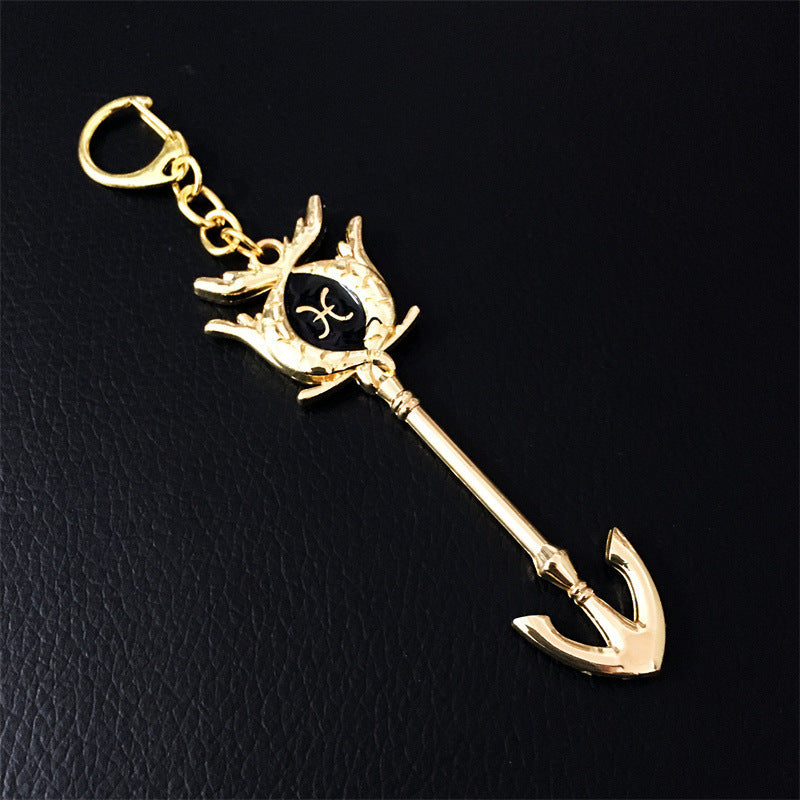 Alloy Constellation Keychain Twelve Signs Astrology Themed Keyring Durable Fashionable Accessory Metal Finish Coating