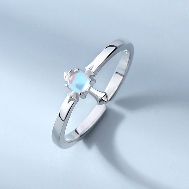 Sterling Silver Adjustable Matching Couple Rings Simple Fashionable Electroplated Band His and Hers Promise Rings