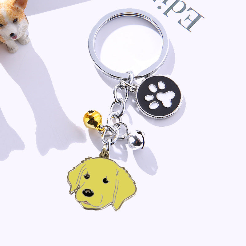 Dog Keyring Metal Pendant Pet Lovers Keyring Decoration Dog Charm For Keys Backpacks Purse Gift Animal Keyring