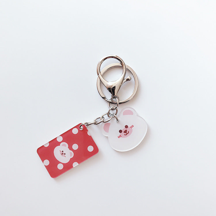 Earphone Protective Sleeve With Hanging Chain And Keychain Bear Dog Bunny Design Film Deluxe Style Fresh Style