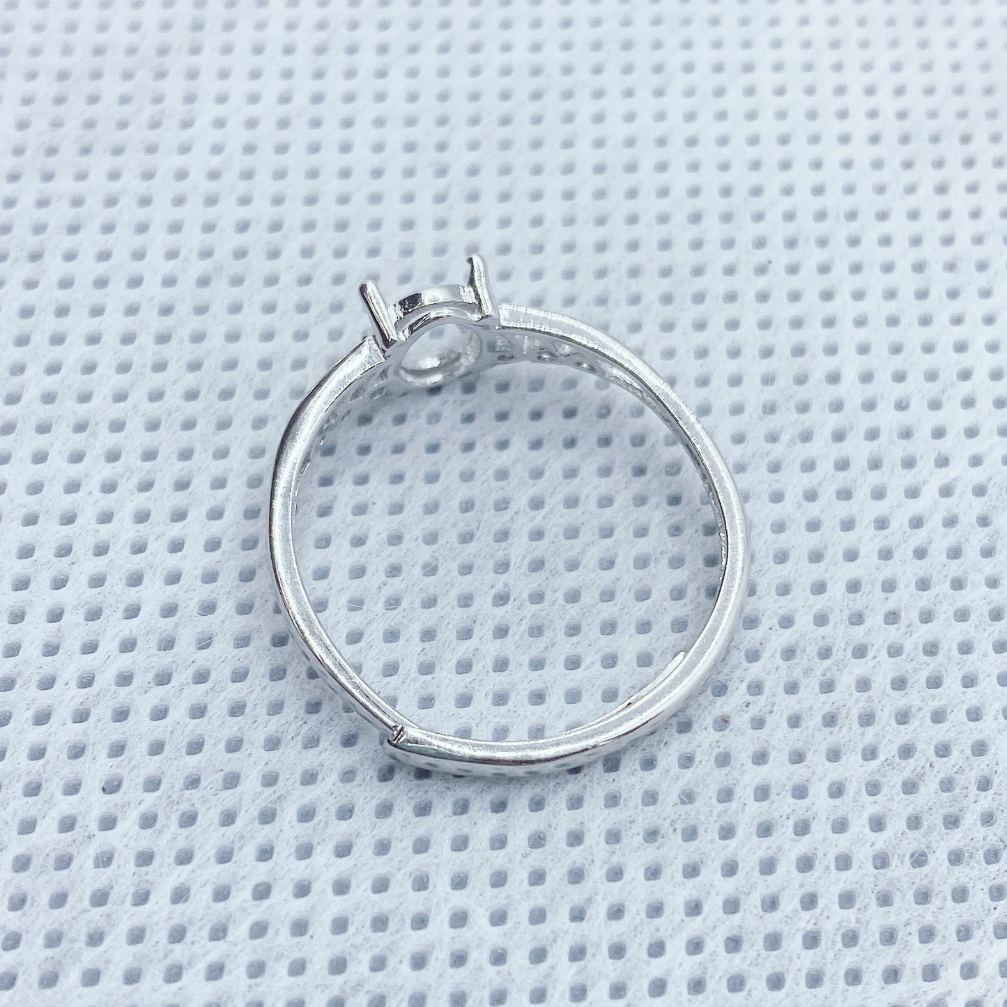 Sterling Silver Ring Holder 5x7mm Four Prong Empty Ring Base For Women Diy Jewelry Making Ring Setting For You