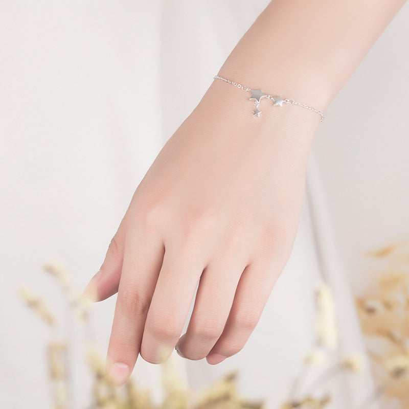 Womens Silver Star Bracelet Fashion Jewelry New Design High Quality Beautiful Star Appearance For Women Style