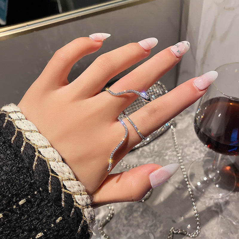 Elegant Adjustable Crystal Ring For Women Copper Jewelry Korean Style Zodiac Animal Theme Gift Birthday Gift Idea