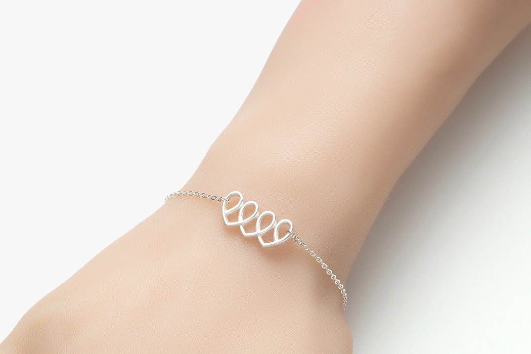 Giraffe Stainless Steel Bracelet Mother And Baby Giraffe Bangle Geometric Simple Design Gift For Mom Gold Silver