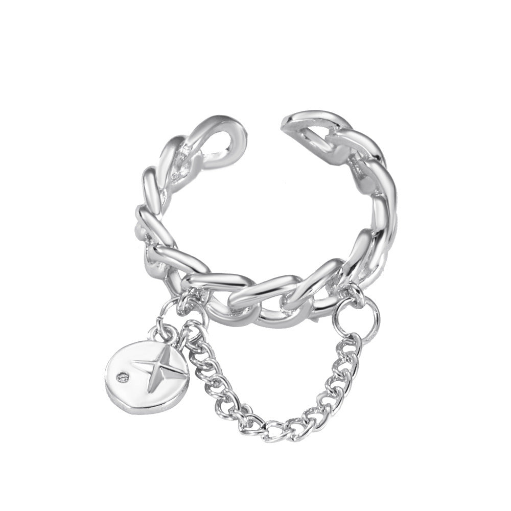 Womens Vintage Geometric Copper Index Finger Ring Fashion Jewelry High Quality Finish And Beautiful Appearance