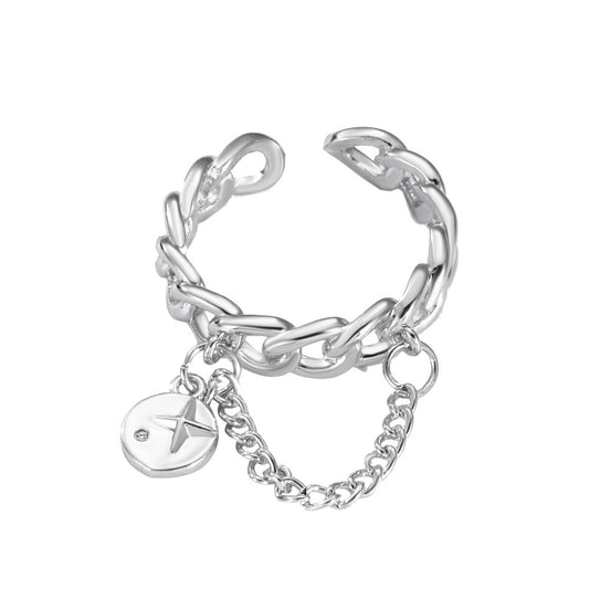 Womens Vintage Geometric Copper Index Finger Ring Fashion Jewelry High Quality Finish And Beautiful Appearance