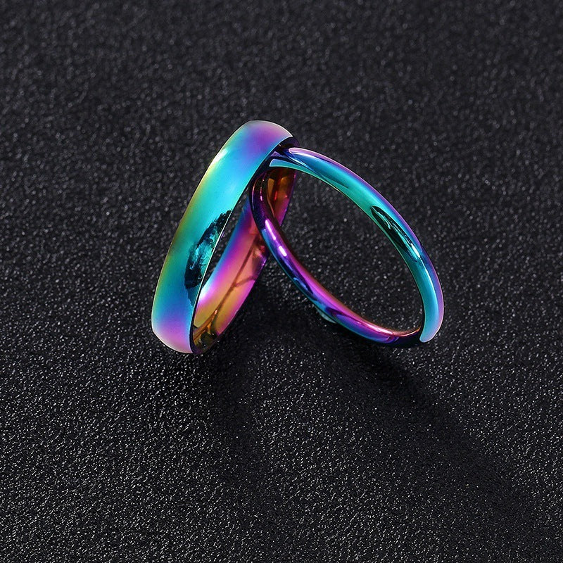 Couple Rings Stainless Steel Simple Geometric Matching Bands For Him And Her Promise Rings For Couples For You