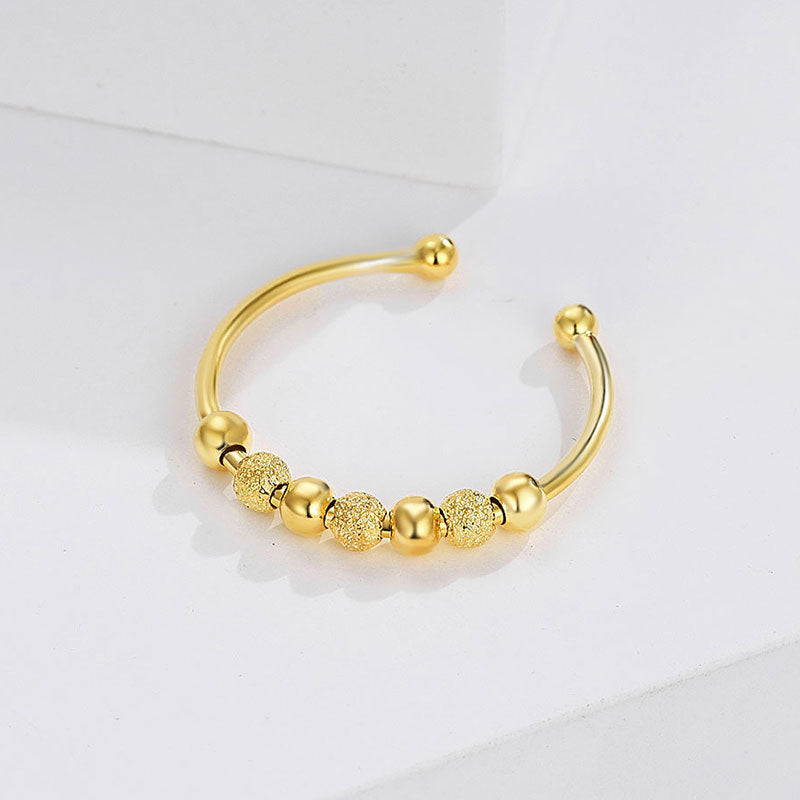 Sterling Silver Adjustable U Shaped Geometric Ring Women