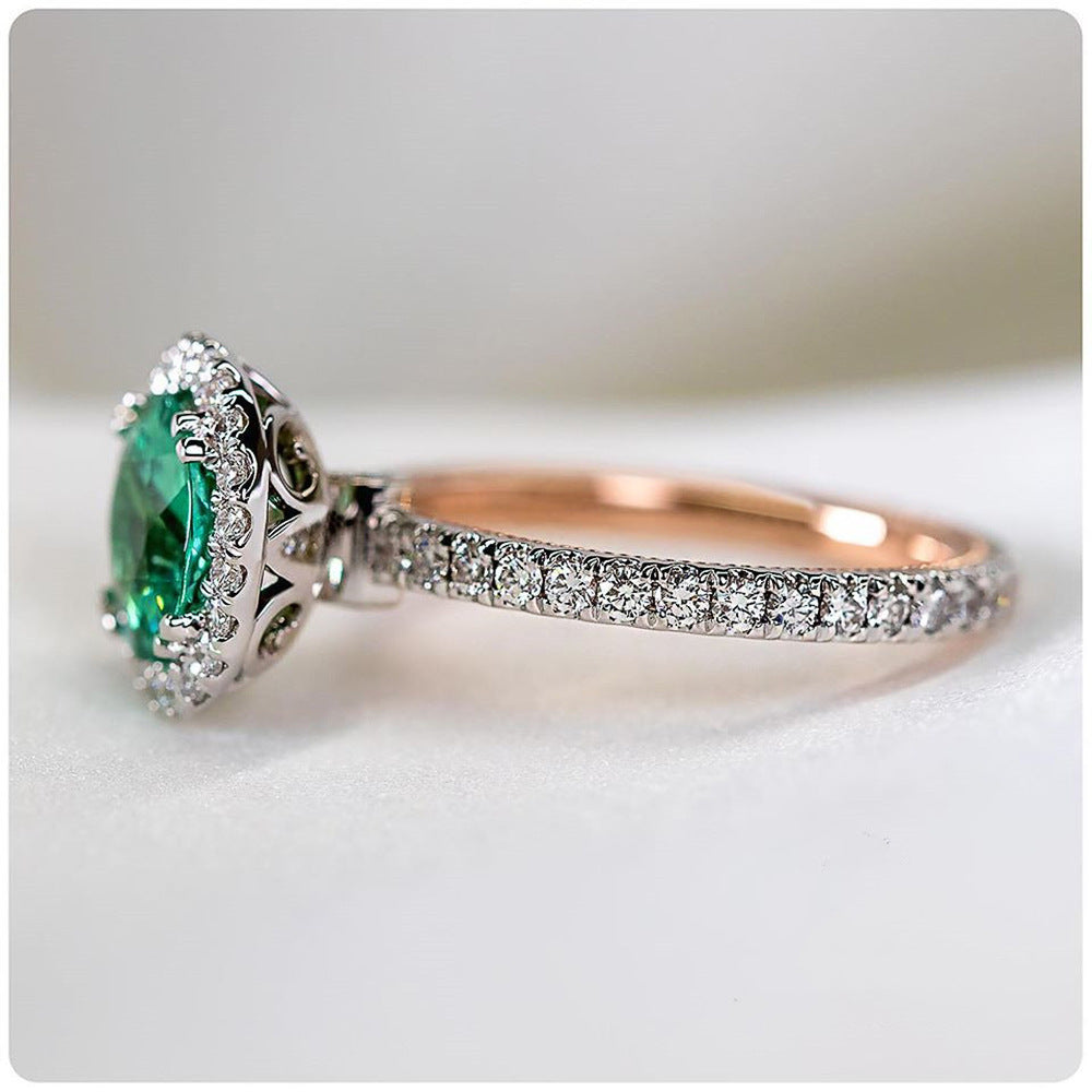 Zircon Ring Silver Plated Copper Jewelry For Women Everyday