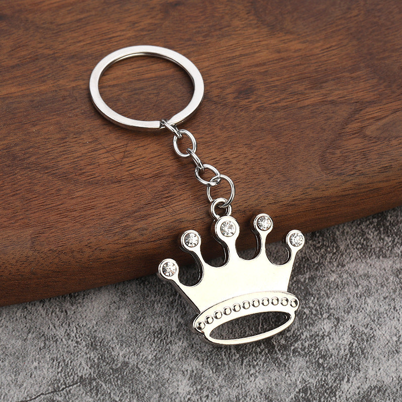 Zinc Alloy Crown Keychain Pendant Modern Car Keyring
