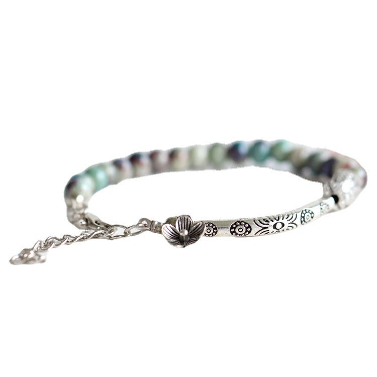 Adjustable Woven Ceramic Bracelet for Women and Girls Ethnic Braided Fashion Jewelry with Boho Charm and Shine