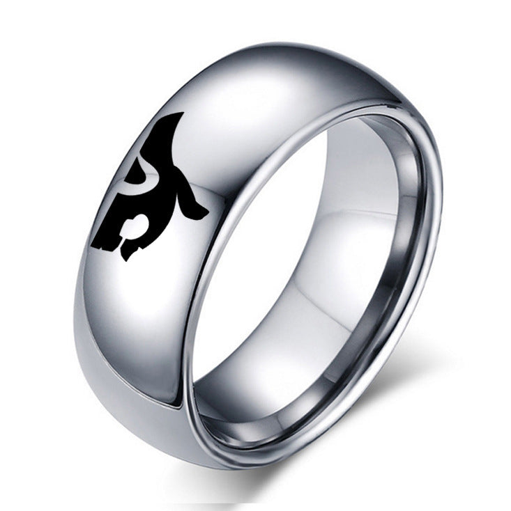 Unisex Titanium Steel Band Ring For Promise Engagement And Wedding Jewelry Gift In Black Or Silver Finish Tone