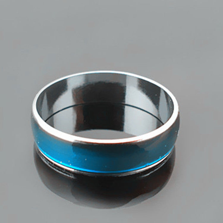 Mood Ring Color Changing Unisex Electroplated Metal Ring Temperature Sensitive 6mm Band Jewelry For Everyday Wear