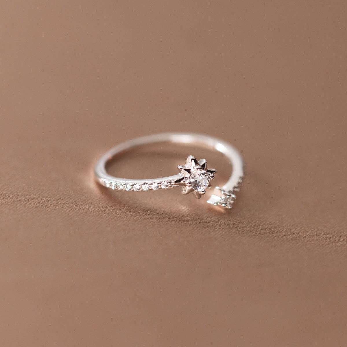 Adjustable Star Ring For Women Minimalist Copper Knuckle Ring 6mm Width 17mm Inner Opening For Everyday Styles