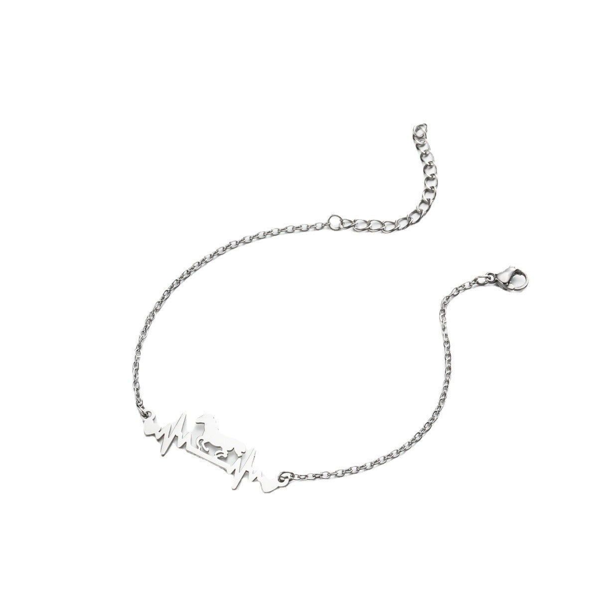 Womens Titanium Steel Bracelet All Match Love Jump Lightning Design Durable Jewelry for Everyday Wear Everyday