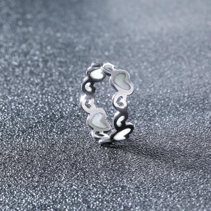 Womens Stainless Steel Ring Five Pointed Star Design With Dripping Oil Finish Trendy Style Jewelry Gift For Her