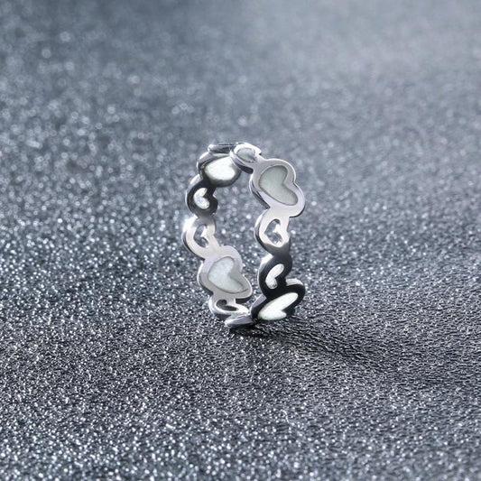 Womens Stainless Steel Ring Five Pointed Star Design With Dripping Oil Finish Trendy Style Jewelry Gift For Her