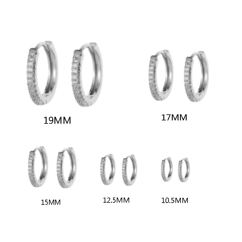 Womens Round Ear Buckle Earrings Fashion Jewelry Simple Circle Earrings Individually Packed Pair Style for Her