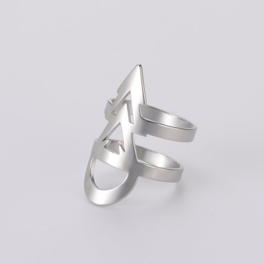 Arrow Ring Stainless Steel Unisex Jewelry Silver Rose Gold