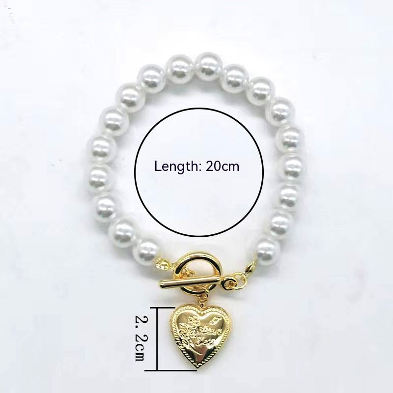 Bohemian Bracelet With Pearl Accents Geometric Shapes