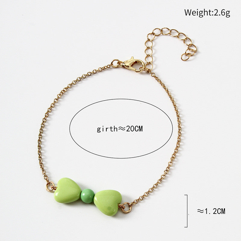 Women Angel Wings Bracelet Love Bow Knot Design Electroplated Alloy Fashion Jewelry Gift Elegant Charm Bracelet