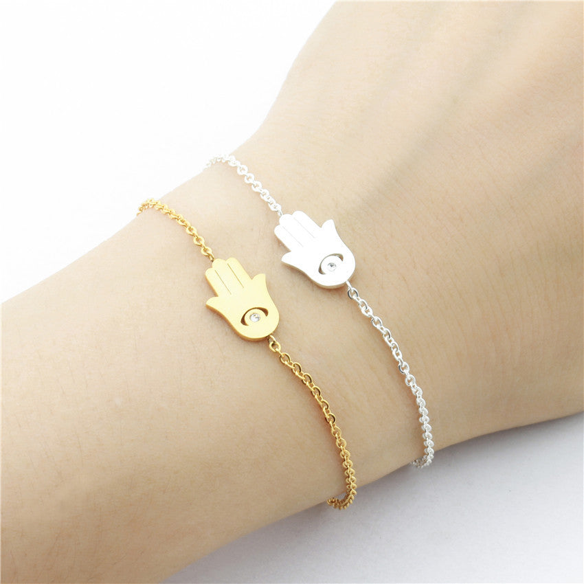 Womens Stainless Steel Bracelet Geometric Korean Fashion Jewelry Magic Eyes Individually Packed Gift Bracelets