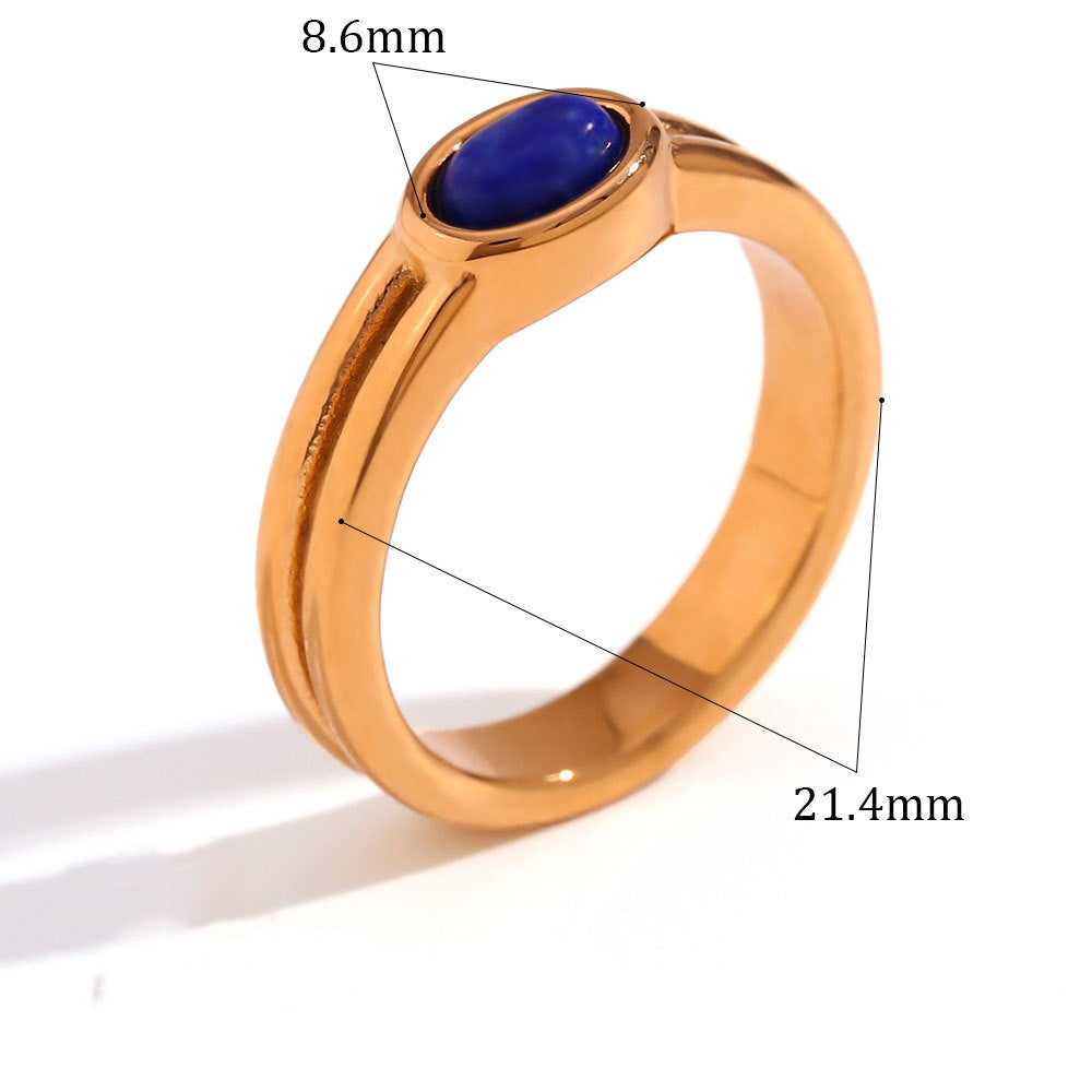 Inlaid Pearl Ring For Women Stainless Steel Electroplated Gold Band Pearl Inlay Ins Style Elegant Jewelry Sizes 6 7 8