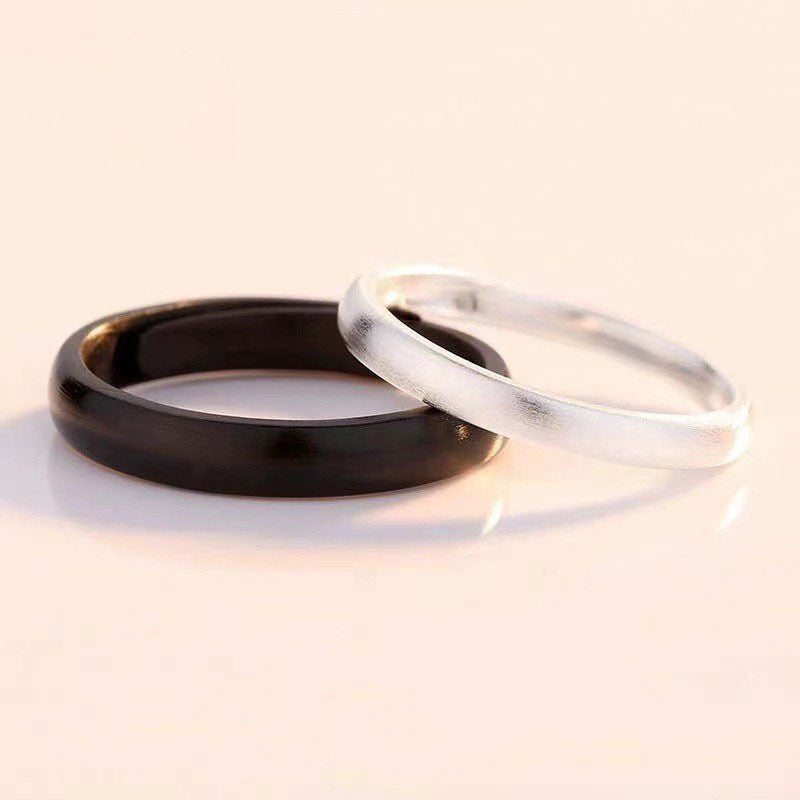 Womens Silver Ring Adjustable Opening Intertwined Love Couple U Shaped Geometric Ring Anniversary Gift For Her