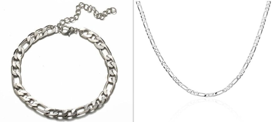 Womens Figaro Chain Bracelet Geometric Alloy Metal Jewelry Minimalist Design For Anniversary Celebration Travel Gift