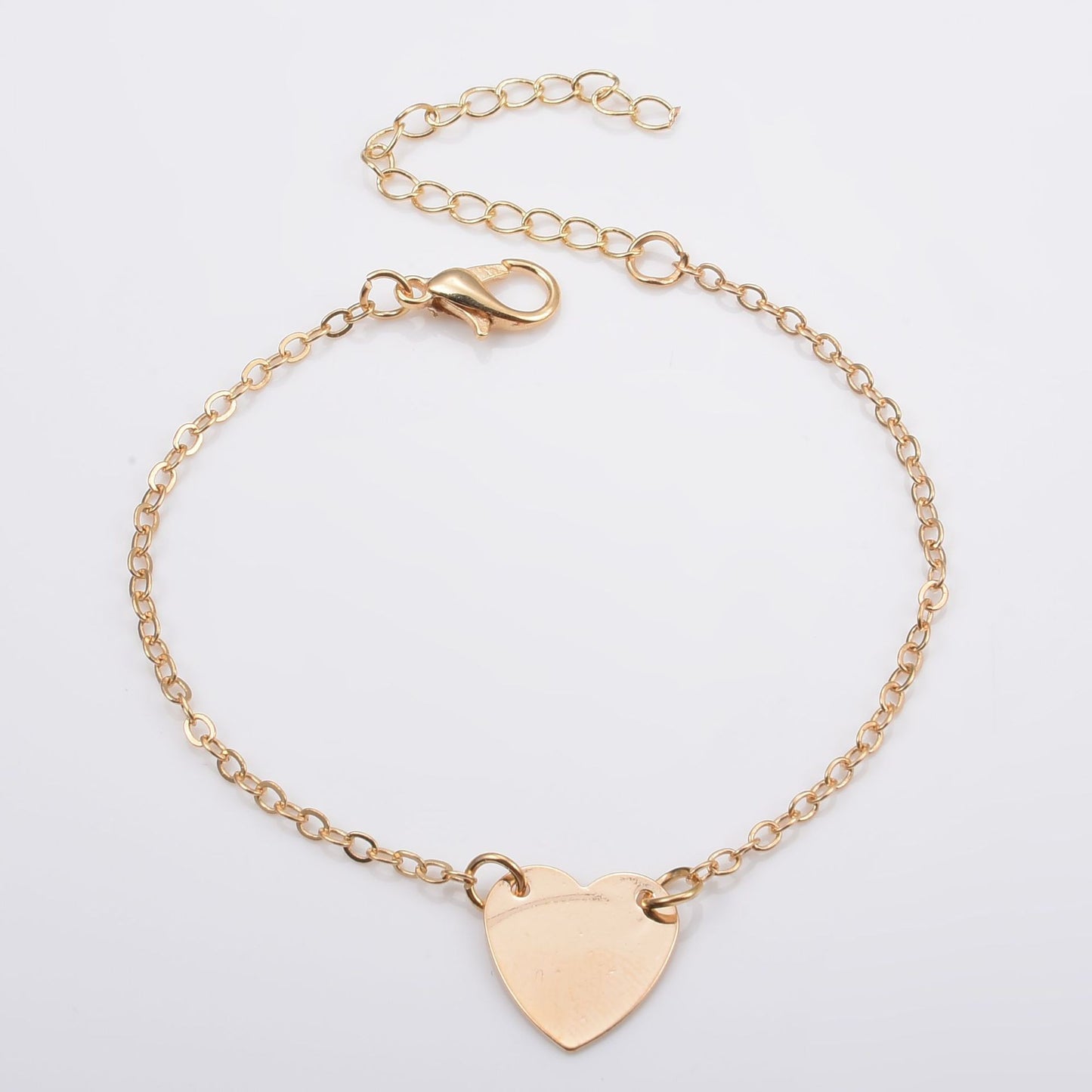 Gold Plated Heart Bracelet Simple Elegant Design Gift