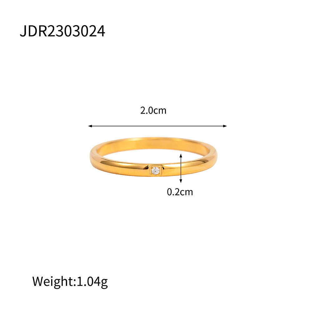 Womens Stainless Steel Geometric Ring Does Not Fade Jewelry Gift For Her Everyday Ring Band Everyday Ring Band