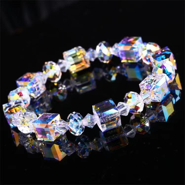 Women Electroplated Jewelry Gift Set Diamond Crystal Necklace Bracelet Earrings Fashion Jewelry Collection Bundle