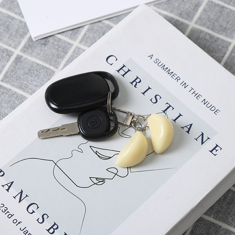 Garlic Shaped Keychain Buckle Novelty Keyring Durable Stylish Accessory For Keys Perfect Gift For Key Lovers Use