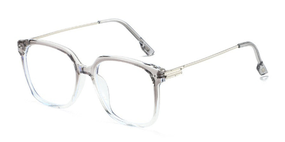 Adults Anti Blue Light Glasses Square Frame Full Frame Eyewear With Clear Flat Lenses For Large Faces Wide Fit