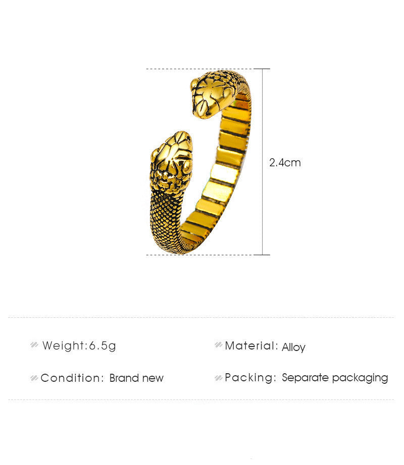 Womens Vintage Geometric Alloy Ring Adjustable Retro Jewelry Electroplated Finish For Women Fashion Accessory Ring