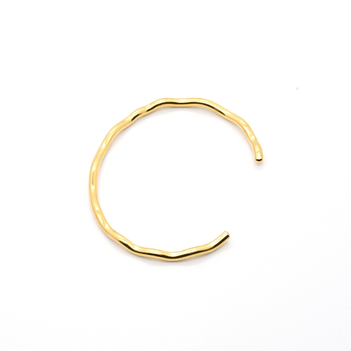 Womens Stainless Steel Bracelet With Wave Pattern Electroplated Bangle Open Round Element Fashion Jewelry Gift