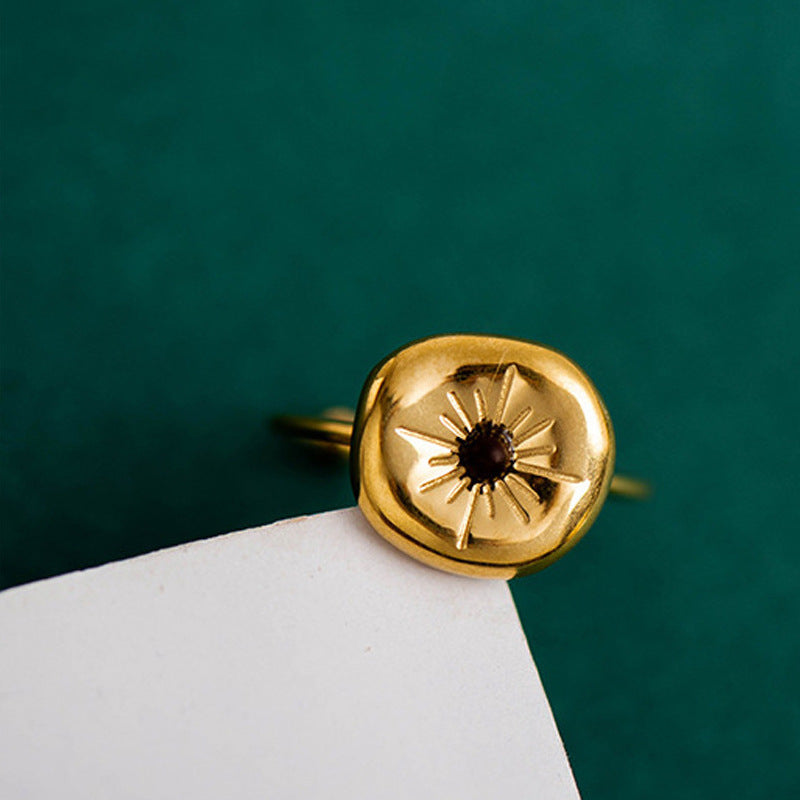 Women Solar System Stainless Steel Ring Adjustable Opening Durable Fashion Jewelry Gift For Her Modern Sparkle