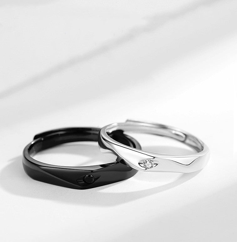 Adjustable Copper Couple Rings Set For Men And Women Inseparable Fashion Anniversary Gift For Couples Keepsake