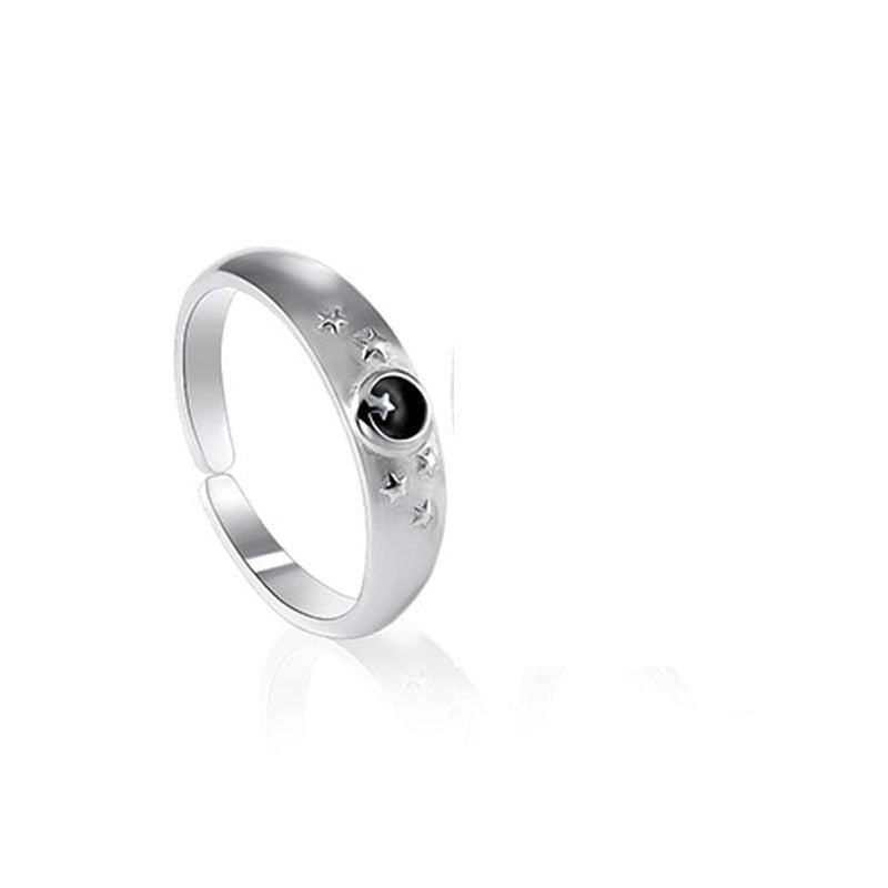 Adjustable Planet Rings For Lovers Copper Matching Moonstone Electroplated Fashion Trend Gel Ring For Moonstone
