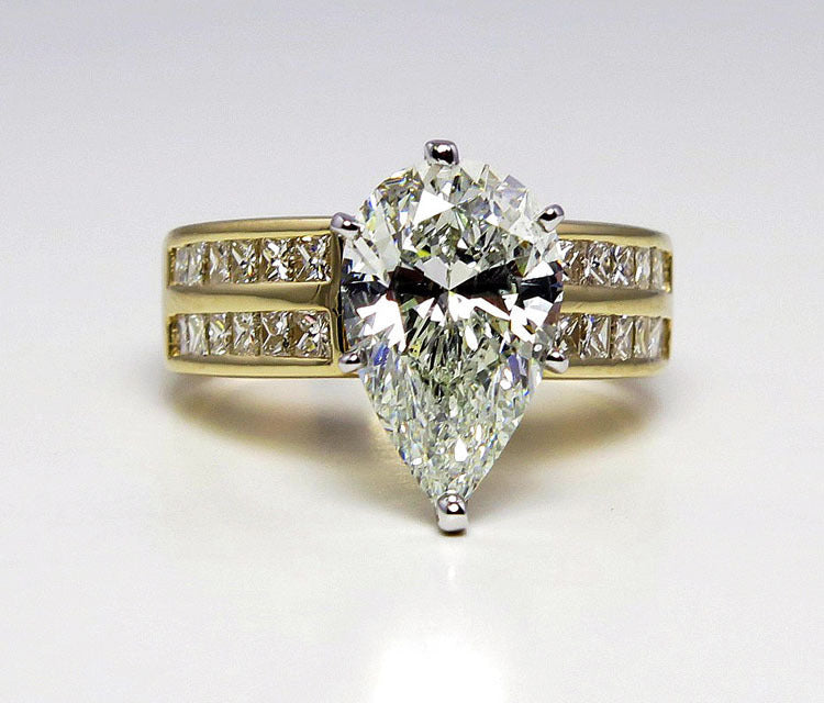 Womens Marquise Zircon Ring Geometric Fashion Copper Ring Electroplated Yellow Gold Tone Everyday Wear Essential