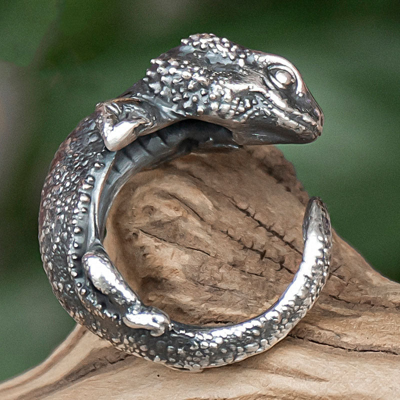 Adjustable Lizard Ring Open Design Copper Ring For Women And Men Retro Animal Jewelry Gift Modern Classic Look