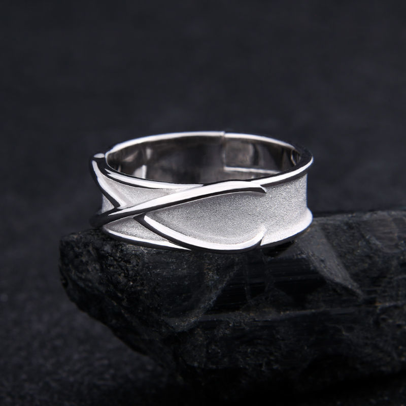 2 Dimensional Ring Opening Adjustable Men And Women Simple Bracelet Finger Jewelry Versatile Personality Ring