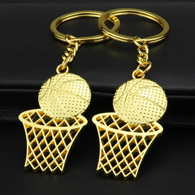 Basketball Net Keychains 3D Alloy Key Chain Unisex Accessory Electroplated Finish Souvenir Gift For Basketball